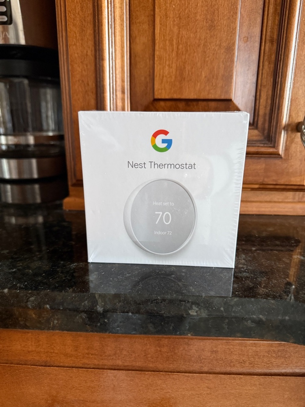 Google Nest Thermostat - White and Silver Accent